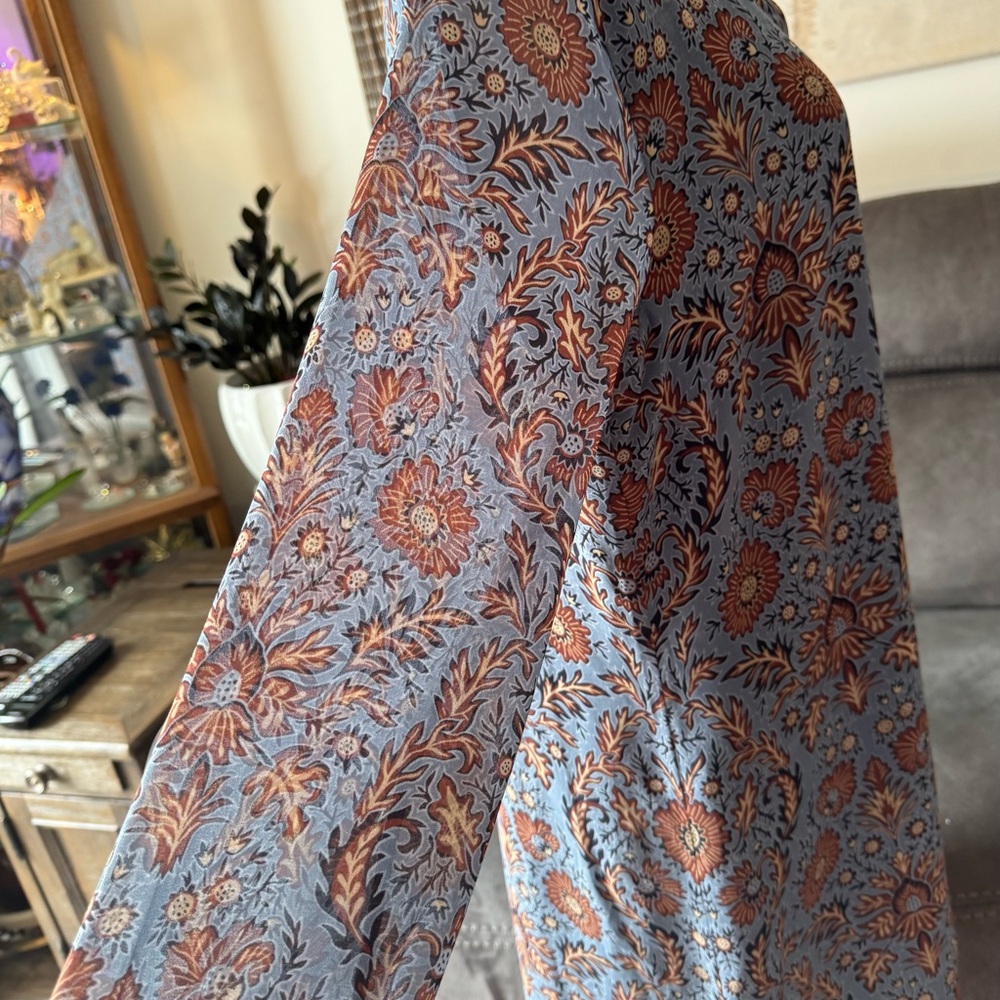 CAbi Provincial Blue Paisley Shirt Dress- Large - Picture 6 of 10
